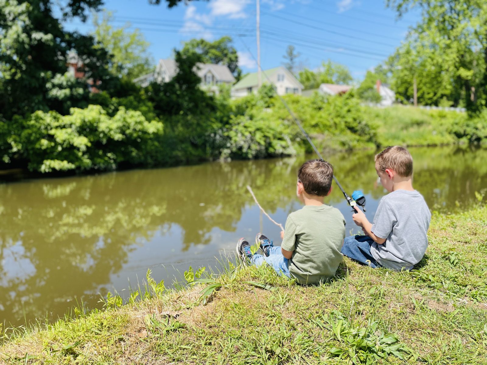 Fishing a pond, one of the years of learning together
